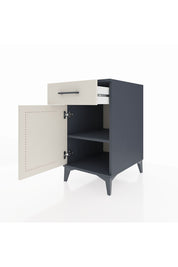 Kronos Komodin Tek Raflı Tek Çekmeceli Tek Kapaklı 44x59x80 Antrasit-Aytaşı