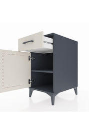 Kronos Komodin Tek Raflı Tek Çekmeceli Tek Kapaklı 44x59x80 Antrasit-Aytaşı