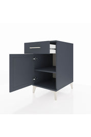 Kronos Komodin Tek Raflı Tek Çekmeceli Tek Kapaklı 44x59x80 Antrasit-Antrasit