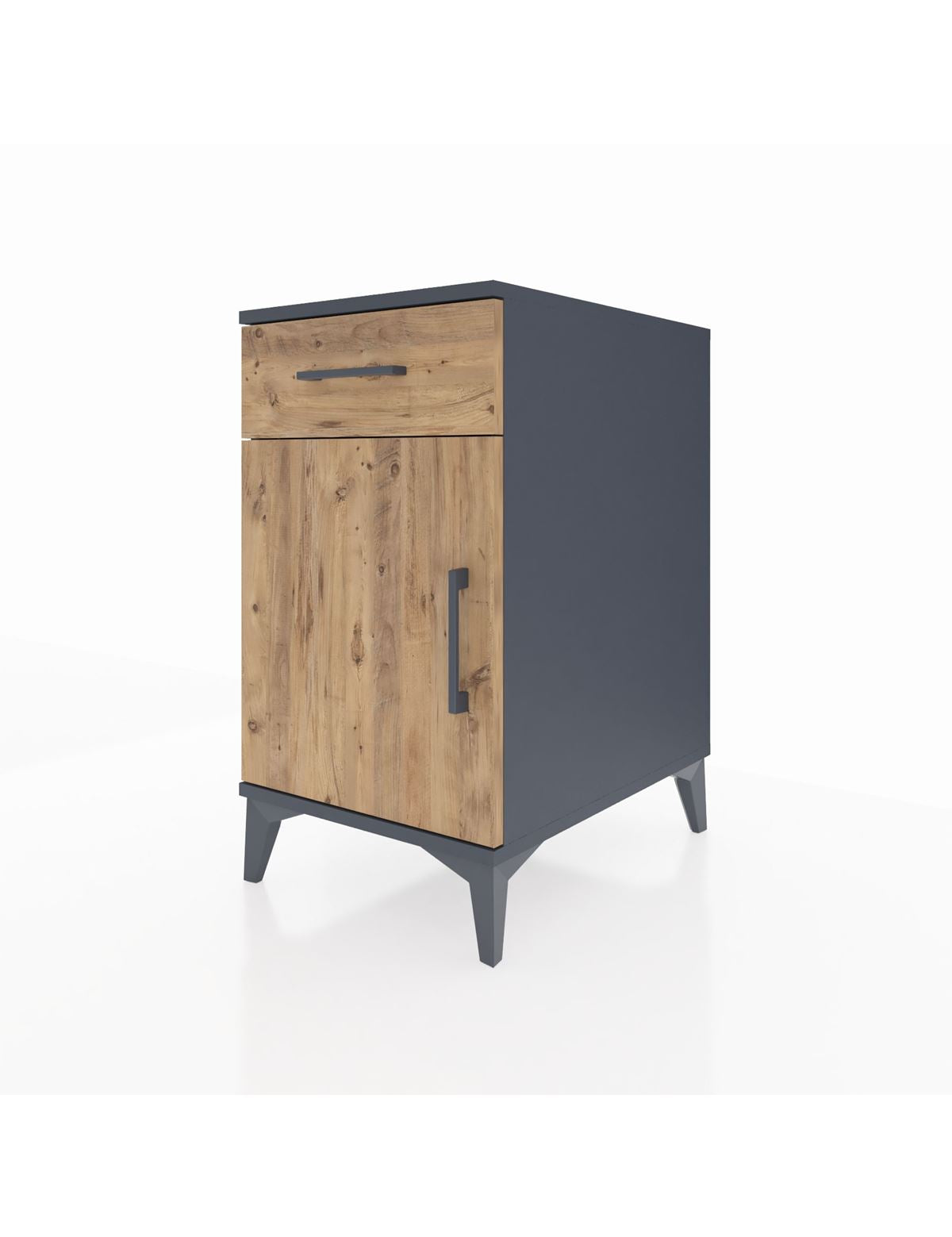 Kronos Komodin Tek Raflı Tek Çekmeceli Tek Kapaklı 44x59x80 - S74M021V6C