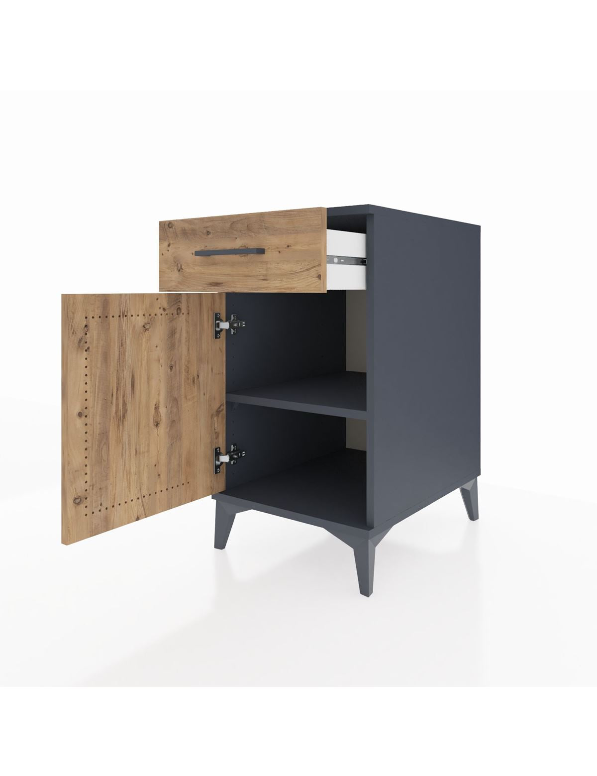 Kronos Komodin Tek Raflı Tek Çekmeceli Tek Kapaklı 44x59x80 - S74M021V6C