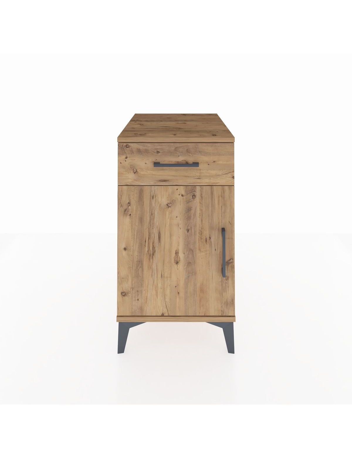 Kronos Komodin Tek Raflı Tek Çekmeceli Tek Kapaklı 44x59x80 Çam-Çam