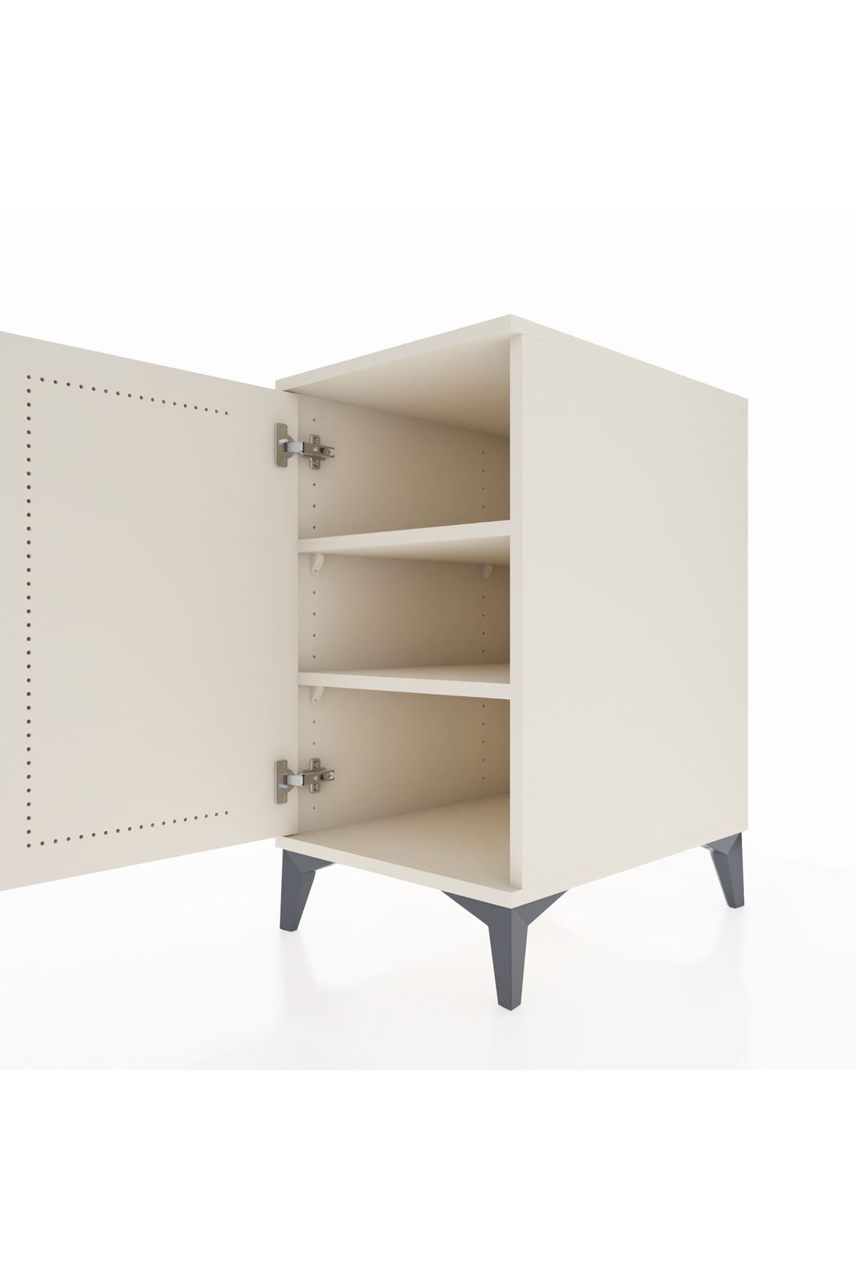 Kronos Komodin 2 Raflı Tek Kapaklı 44x59x80 Aytaşı-Aytaşı