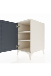 Kronos Komodin 2 Raflı Tek Kapaklı 44x59x80 Aytaşı-Antrasit