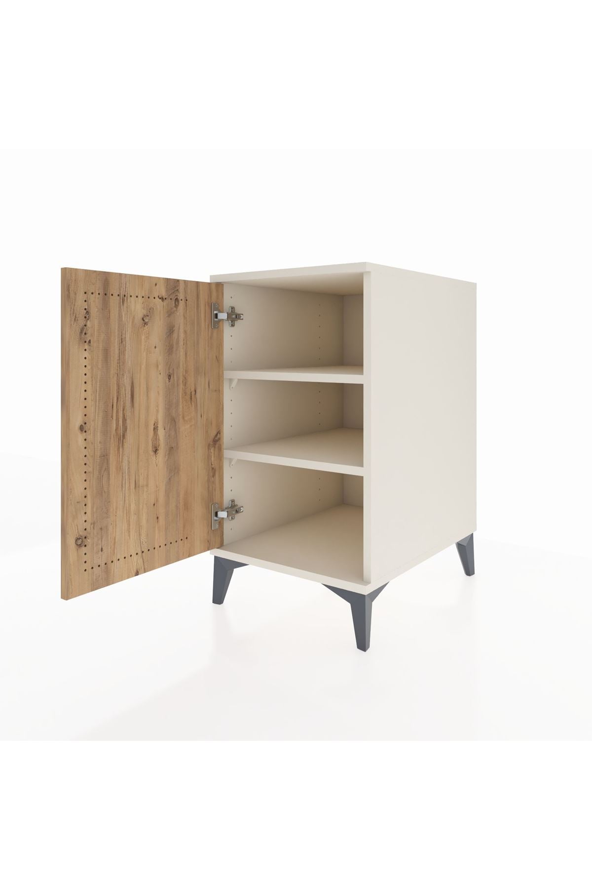 Kronos Komodin 2 Raflı Tek Kapaklı 44x59x80 Aytaşı-Çam