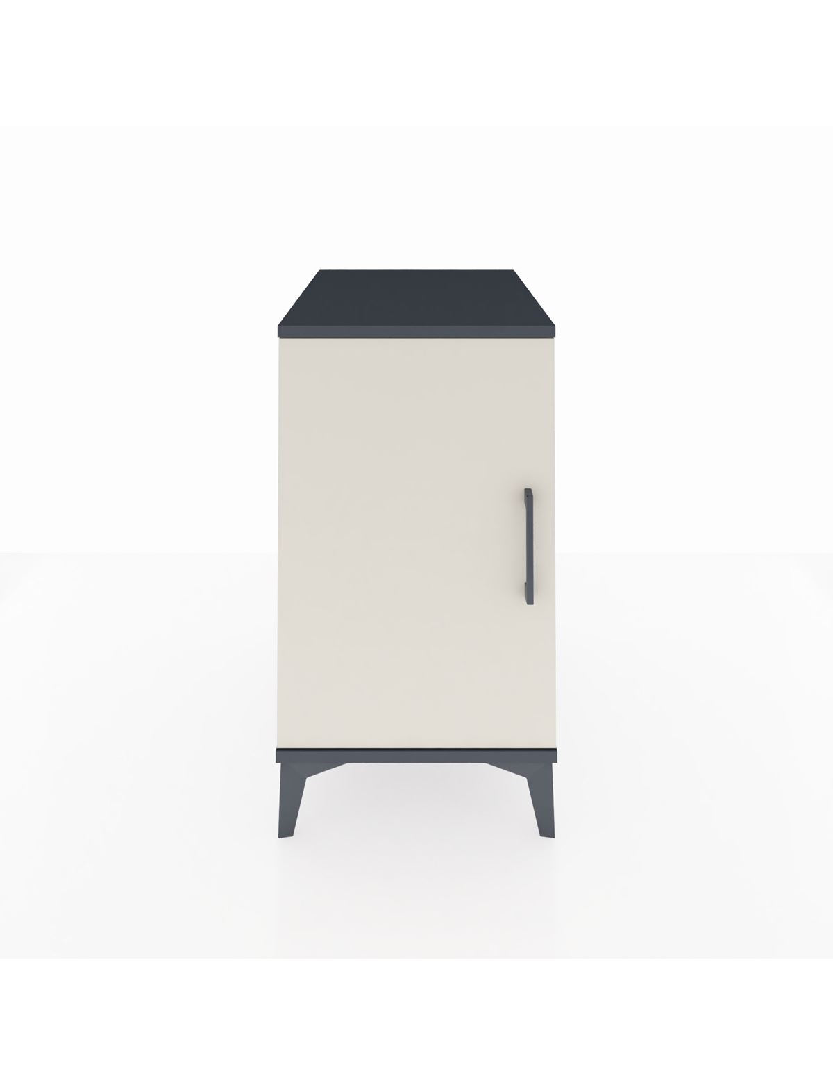 Kronos Komodin 2 Raflı Tek Kapaklı 44x59x80 Antrasit-Aytaşı