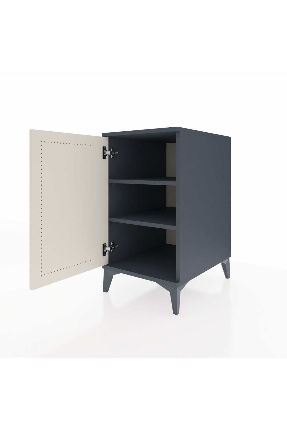 Kronos Komodin 2 Raflı Tek Kapaklı 44x59x80 Antrasit-Aytaşı