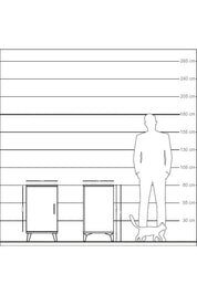 Kronos Komodin 2 Raflı Tek Kapaklı 44x59x80 Antrasit-Antrasit