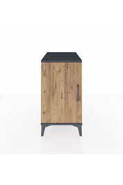 Kronos Komodin 2 Raflı Tek Kapaklı 44x59x80 Antrasit-Çam