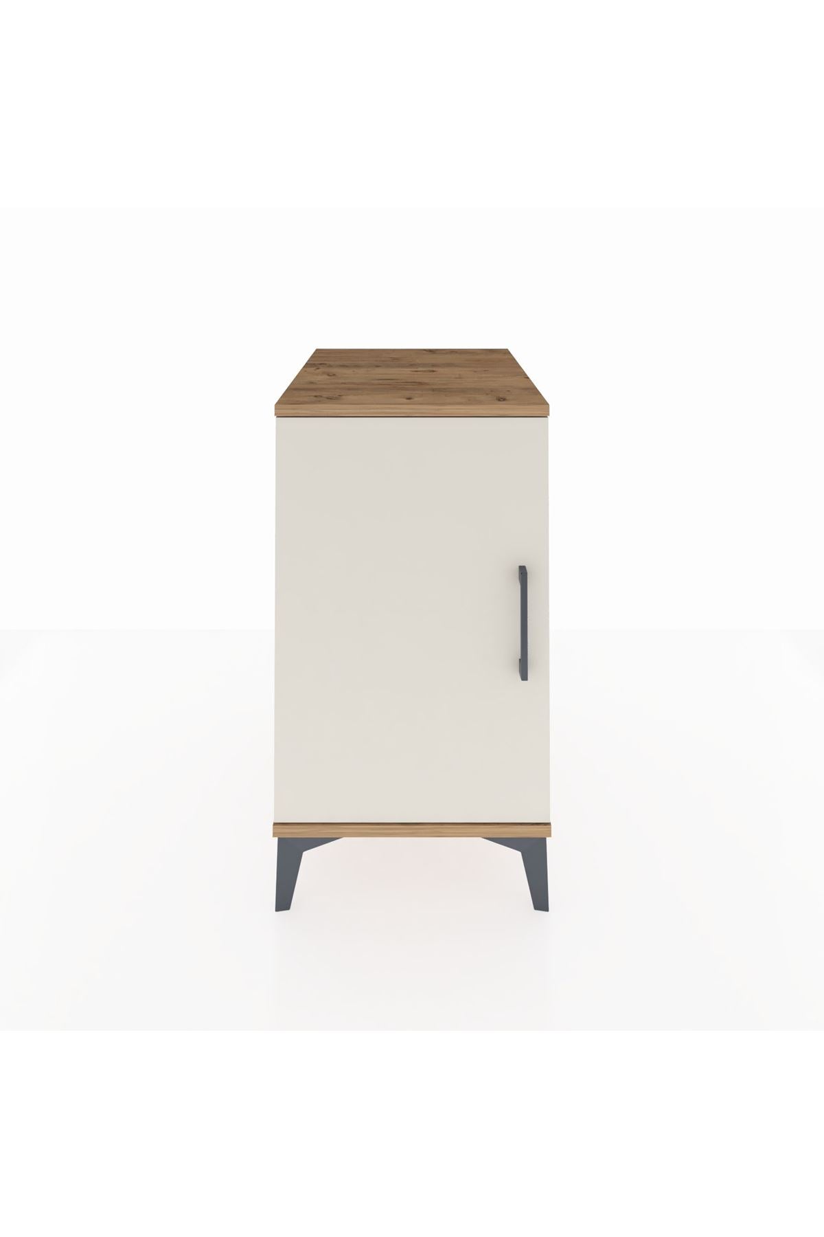 Kronos Komodin 2 Raflı Tek Kapaklı 44x59x80 Çam-Aytaşı