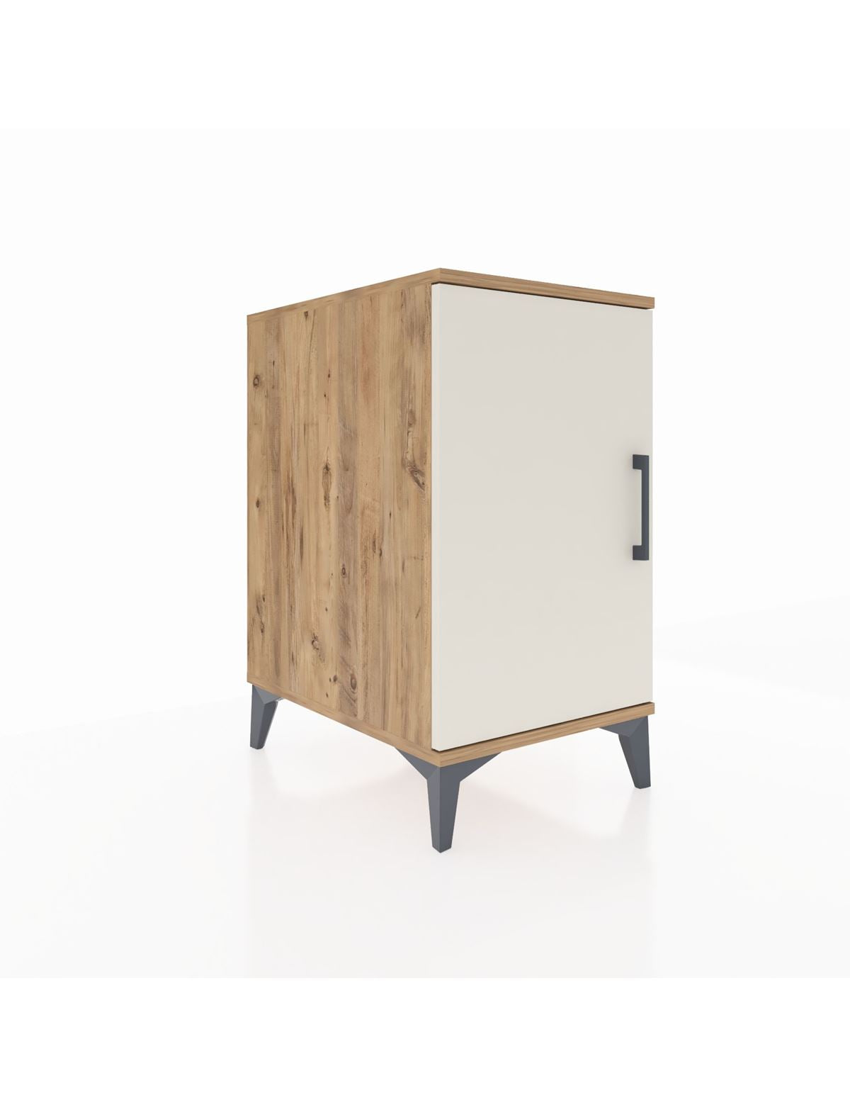 Kronos Komodin 2 Raflı Tek Kapaklı 44x59x80 Çam-Aytaşı