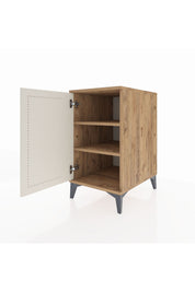 Kronos Komodin 2 Raflı Tek Kapaklı 44x59x80 Çam-Aytaşı