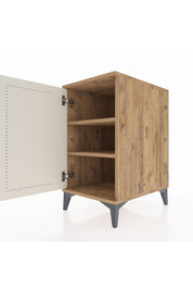 Kronos Komodin 2 Raflı Tek Kapaklı 44x59x80 Çam-Aytaşı