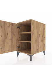 Kronos Komodin 2 Raflı Tek Kapaklı 44x59x80 Çam-Çam