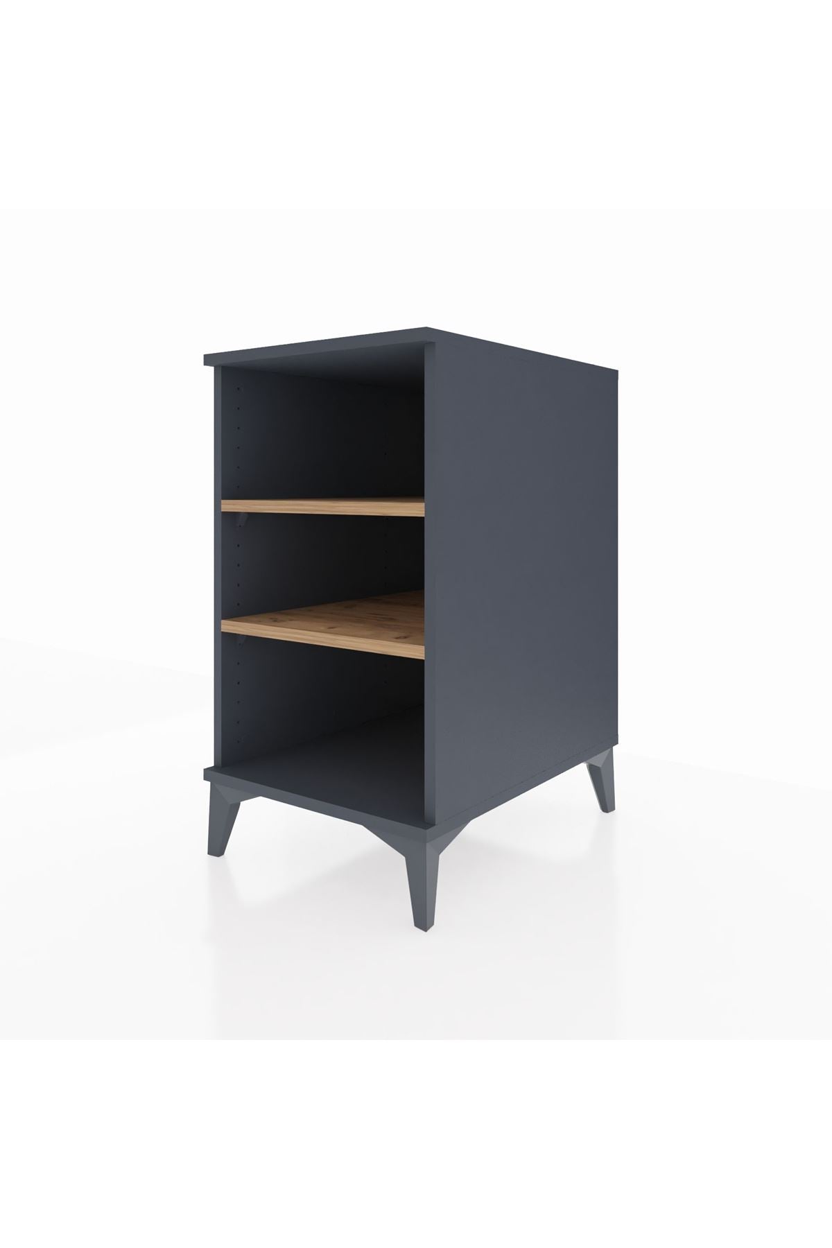 Kronos Komodin 2 Raflı 44x59x80 Antrasit-Çam