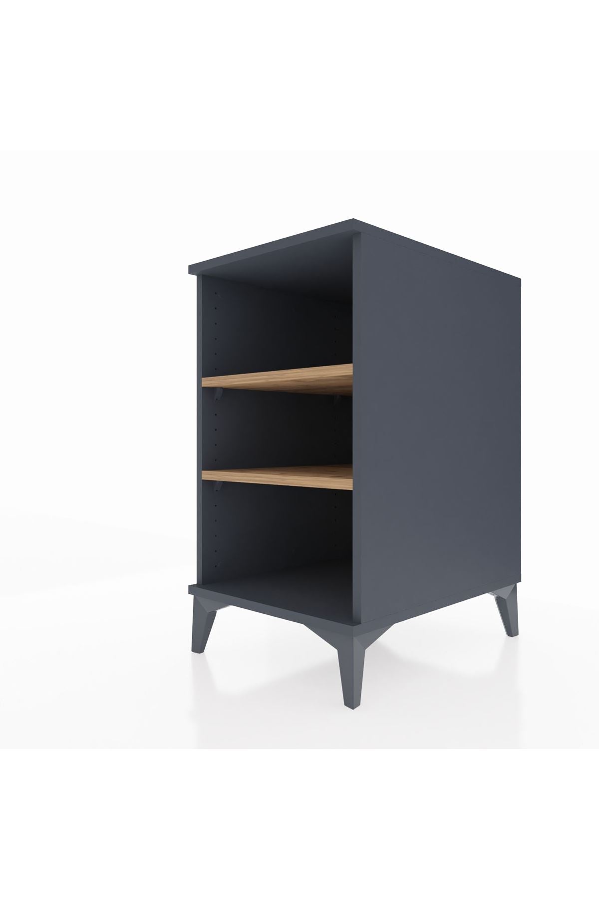 Kronos Komodin 2 Raflı 44x59x80 Antrasit-Çam