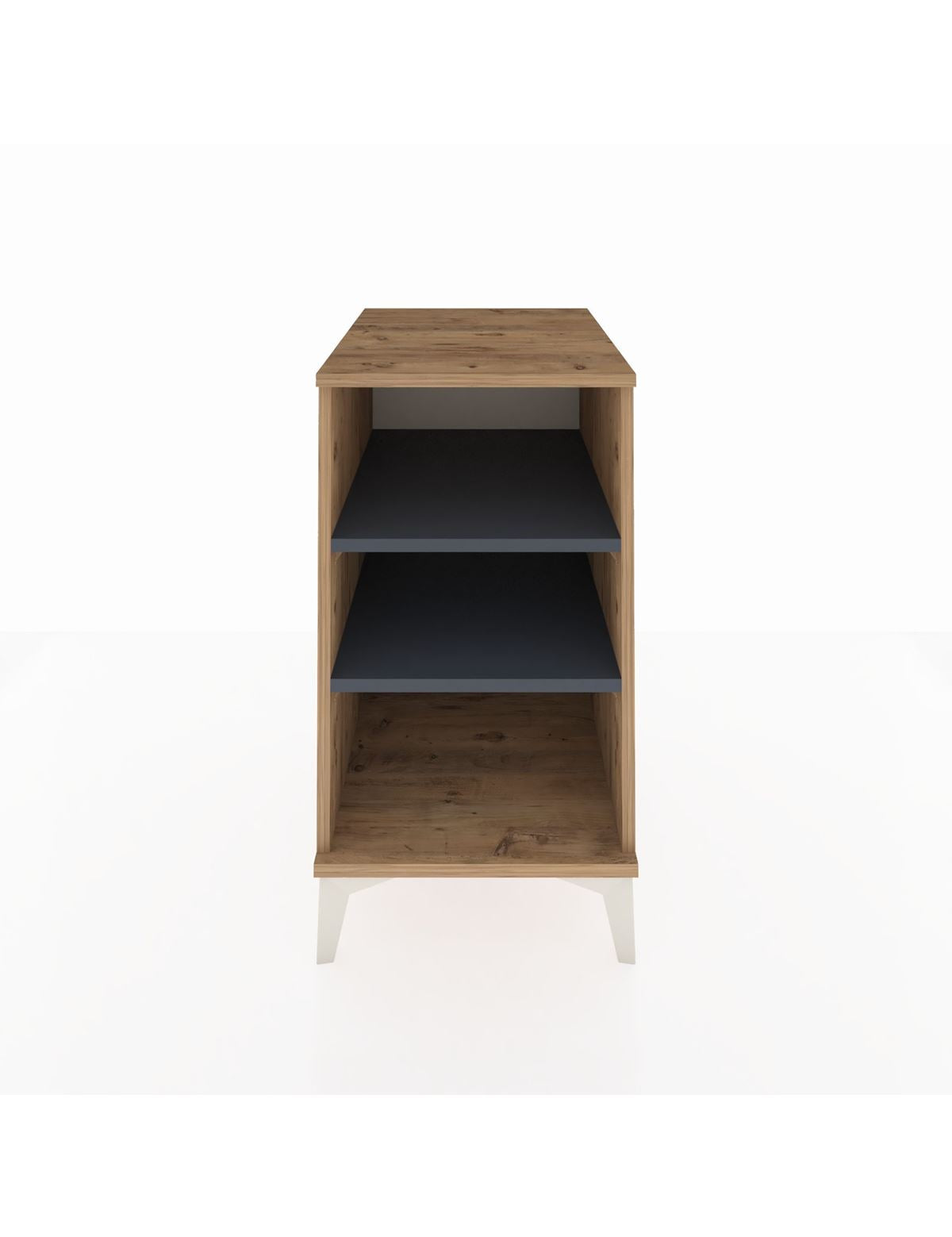 Kronos Komodin 2 Raflı 44x59x80 Çam-Antrasit