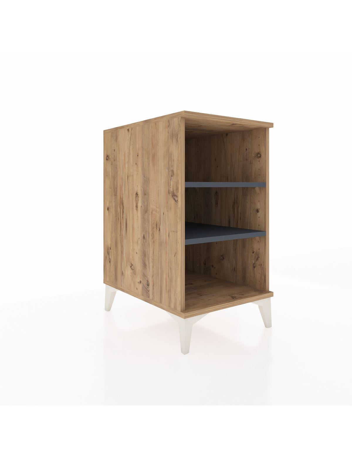 Kronos Komodin 2 Raflı 44x59x80 Çam-Antrasit