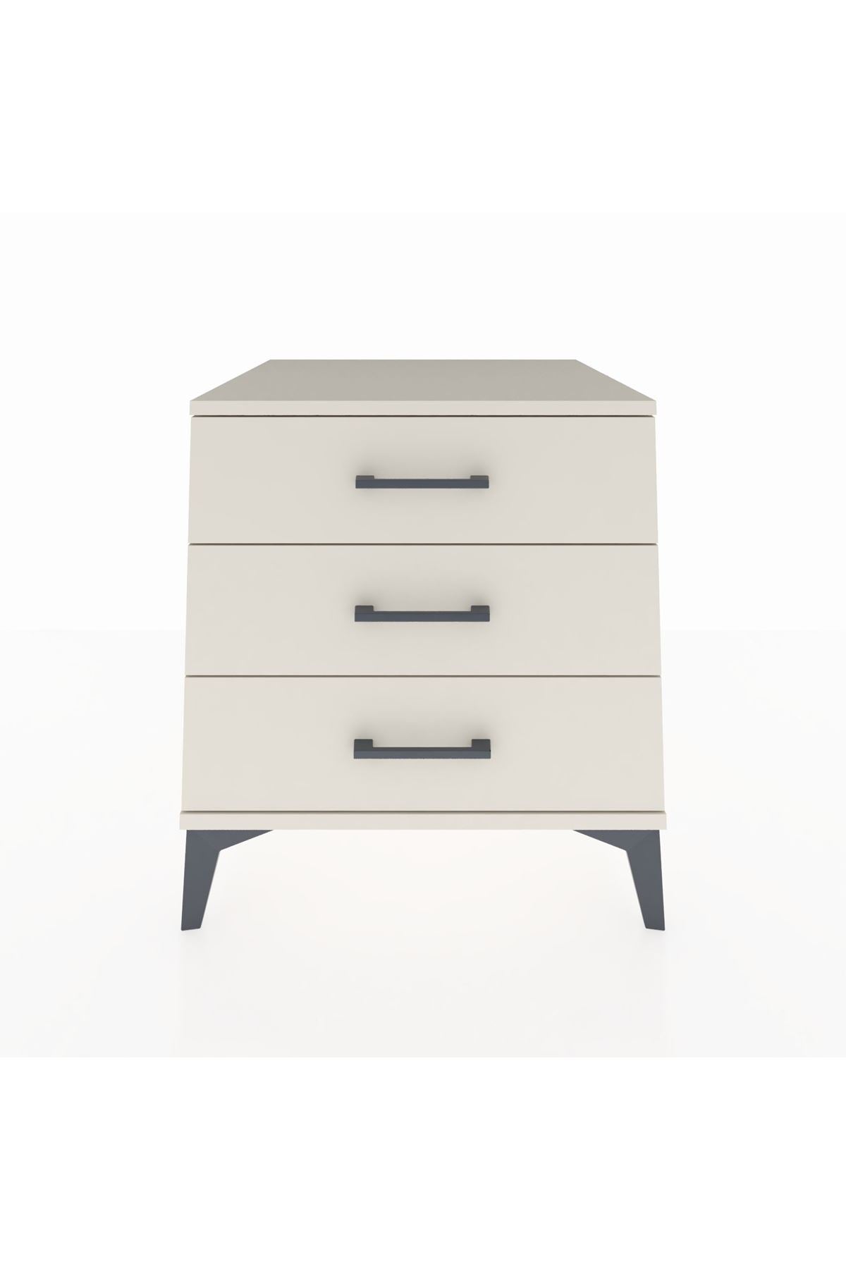 Kronos Komodin 3 Çekmeceli 60x59x64 Aytaşı-Aytaşı