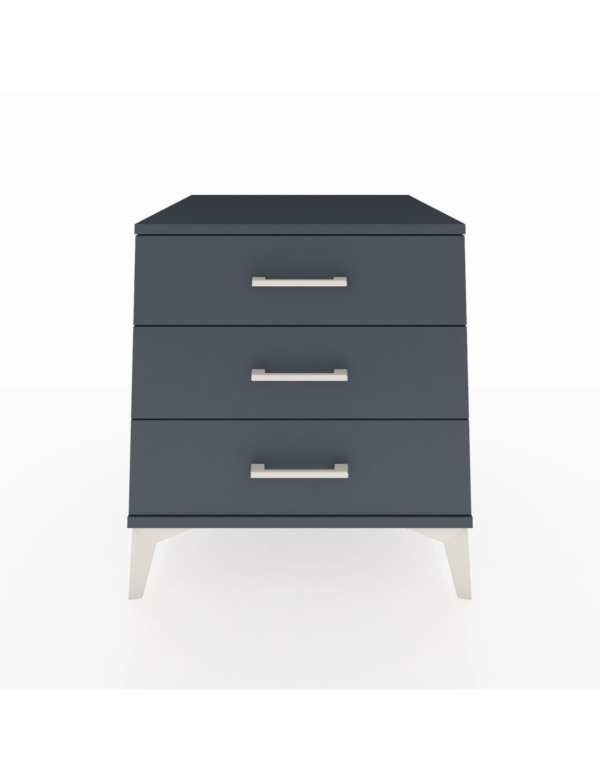 Kronos Komodin 3 Çekmeceli 60x59x64 Antrasit-Antrasit