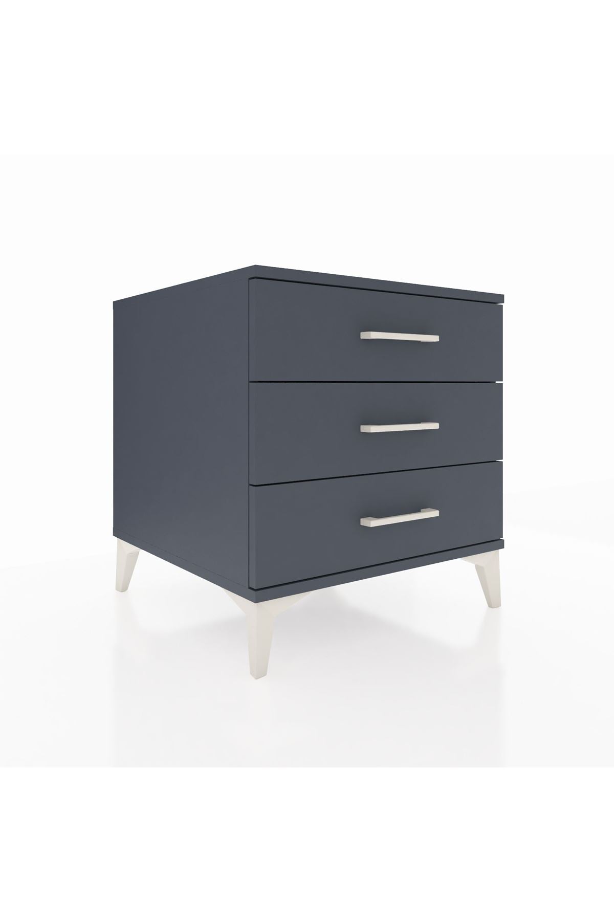 Kronos Komodin 3 Çekmeceli 60x59x64 Antrasit-Antrasit