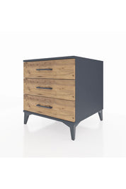 Kronos Komodin 3 Çekmeceli 60x59x64 Antrasit-Çam