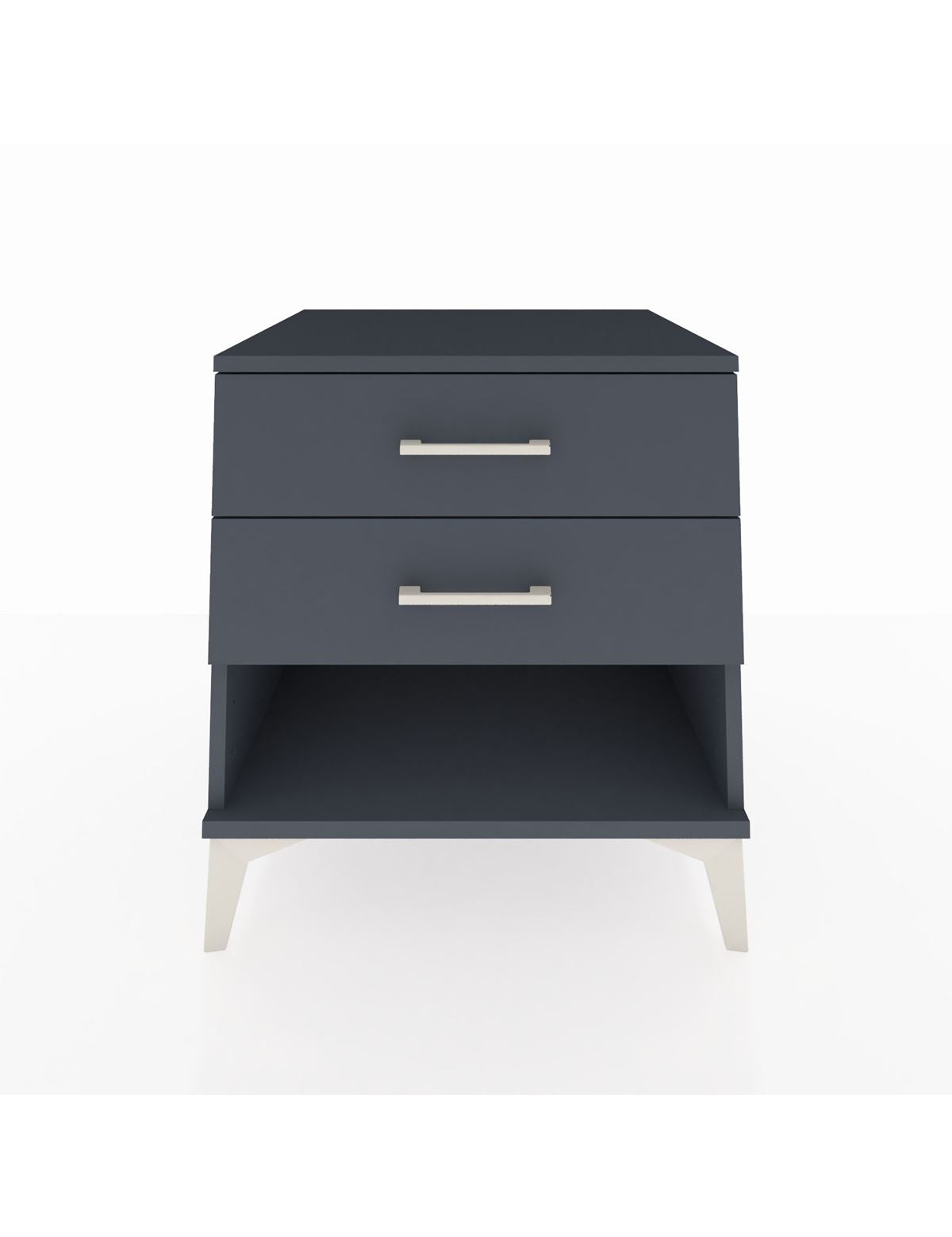 Kronos Komodin 2 Çekmeceli 60x59x64 Antrasit-Antrasit