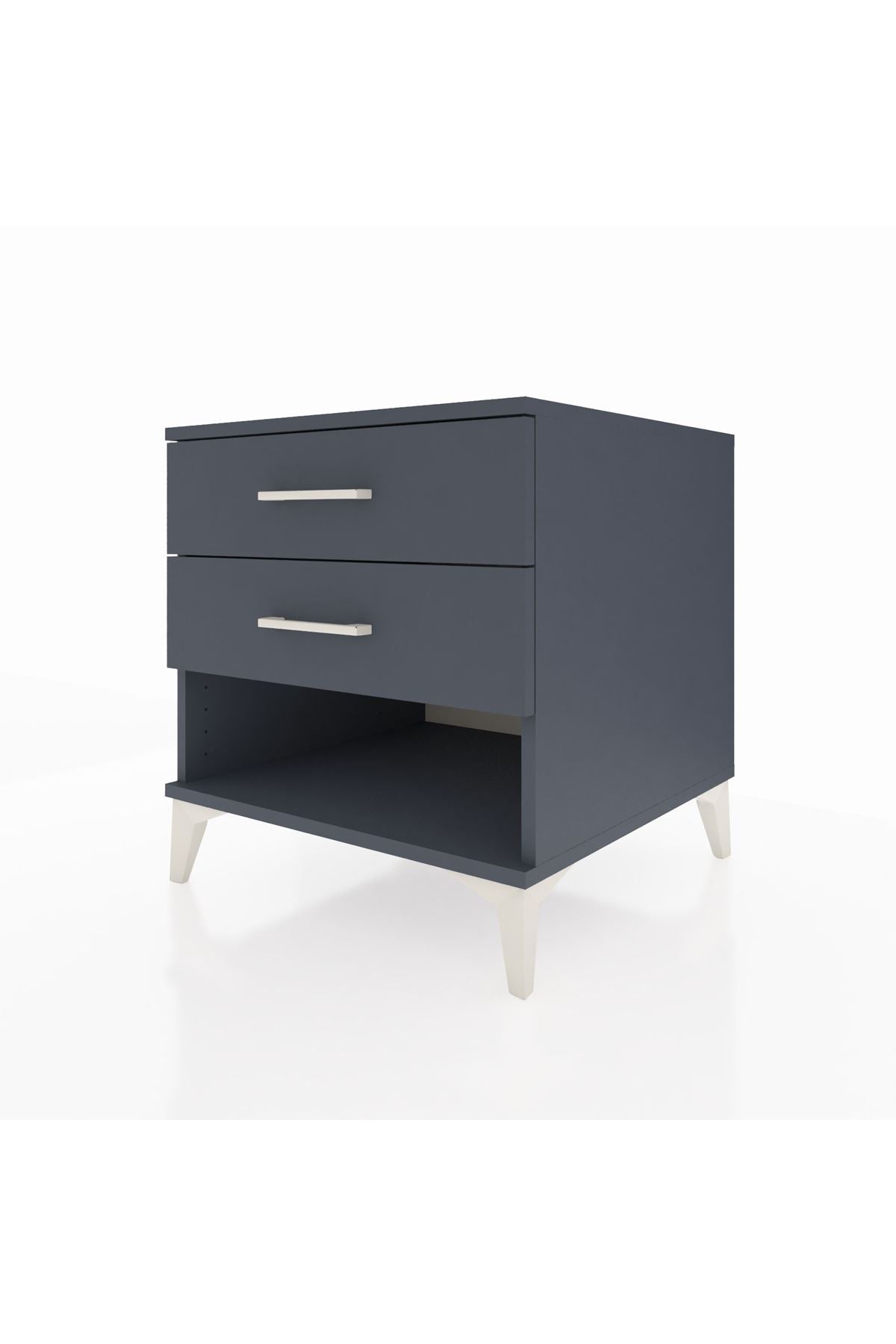 Kronos Komodin 2 Çekmeceli 60x59x64 Antrasit-Antrasit