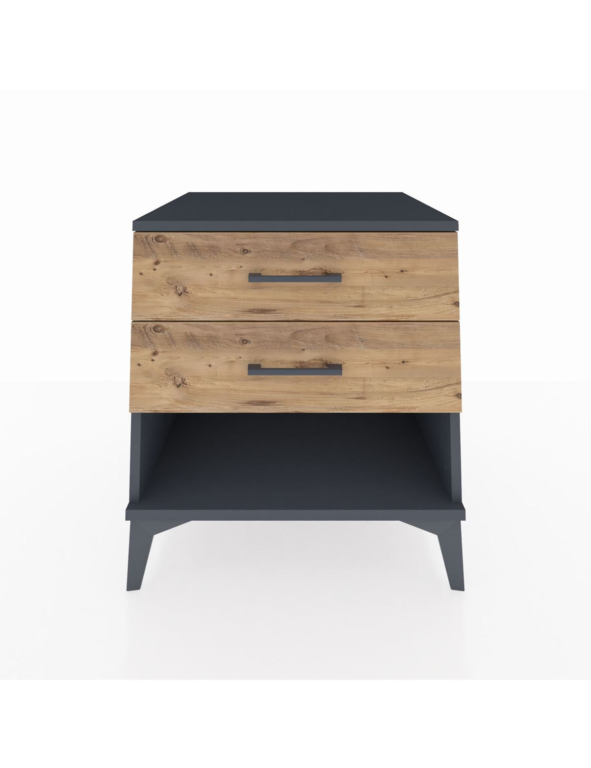 Kronos Komodin 2 Çekmeceli 60x59x64 Antrasit-Çam