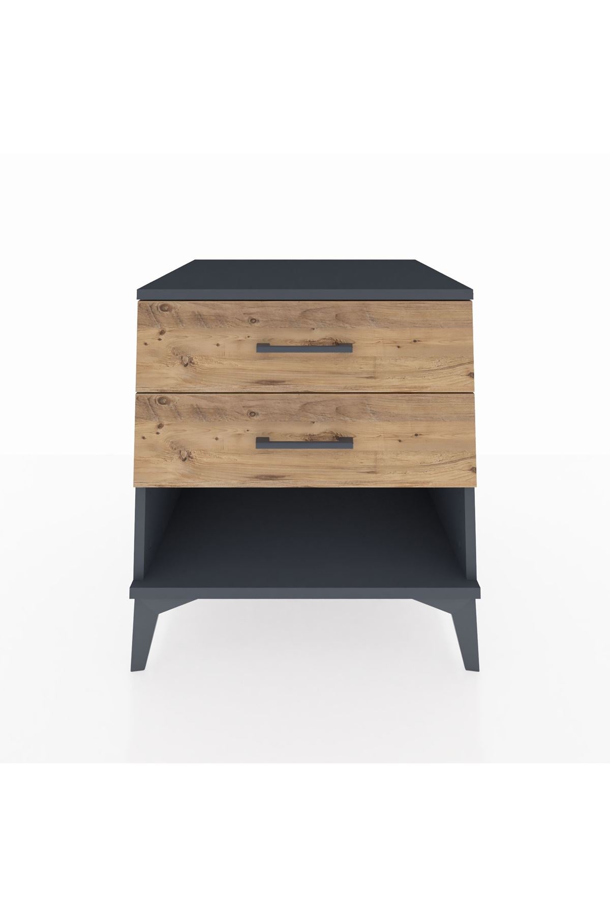 Kronos Komodin 2 Çekmeceli 60x59x64 Antrasit-Çam