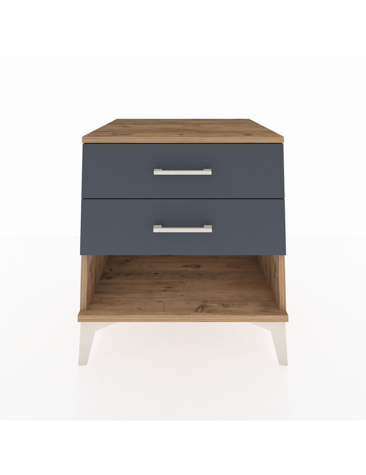 Kronos Komodin 2 Çekmeceli 60x59x64 Çam-Antrasit