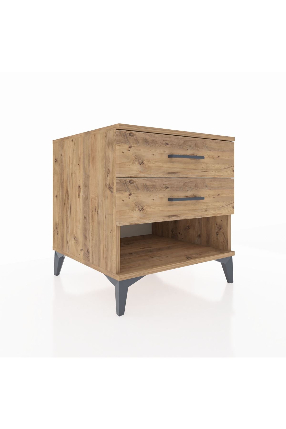 Kronos Komodin 2 Çekmeceli 60x59x64 Çam-Çam