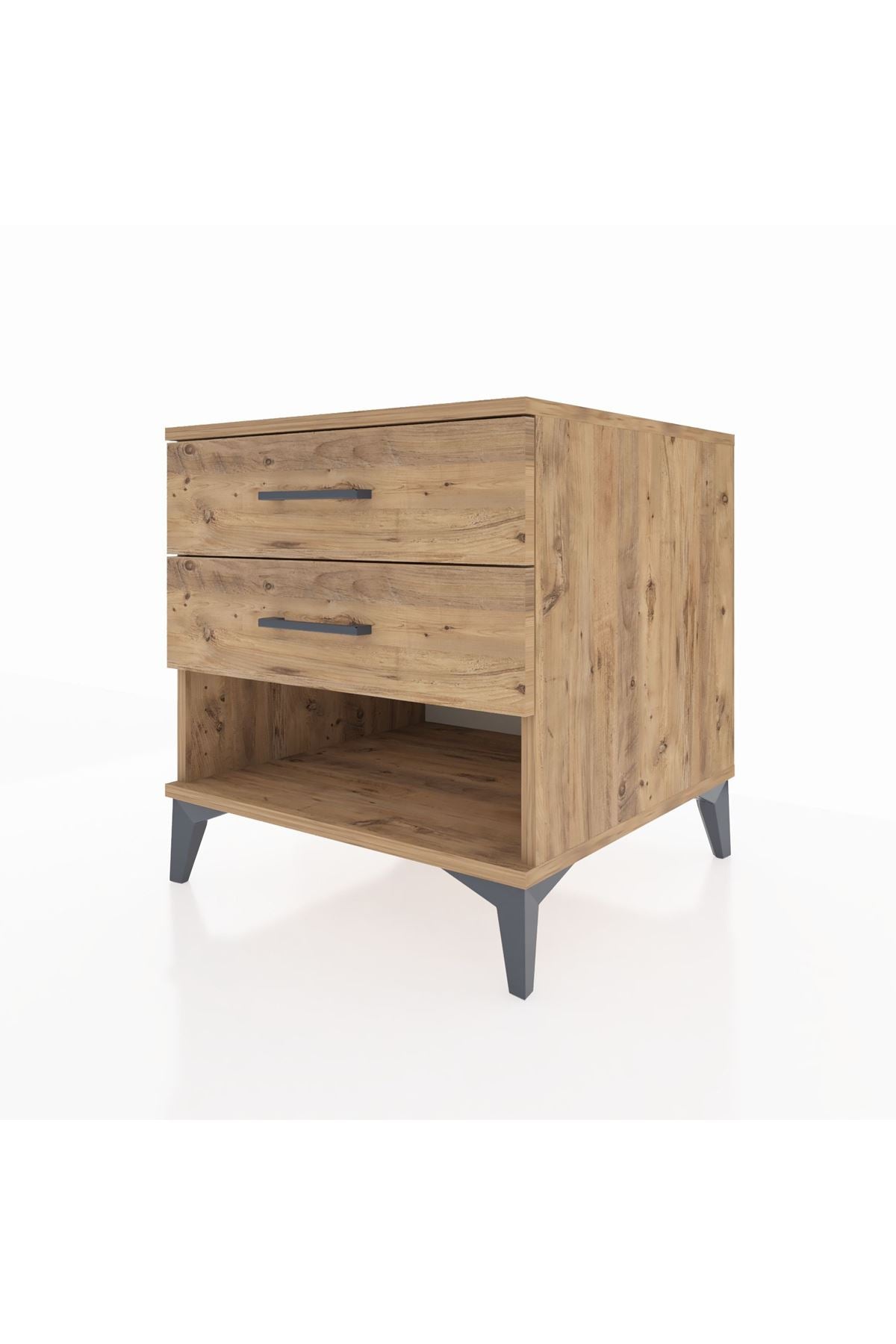 Kronos Komodin 2 Çekmeceli 60x59x64 Çam-Çam