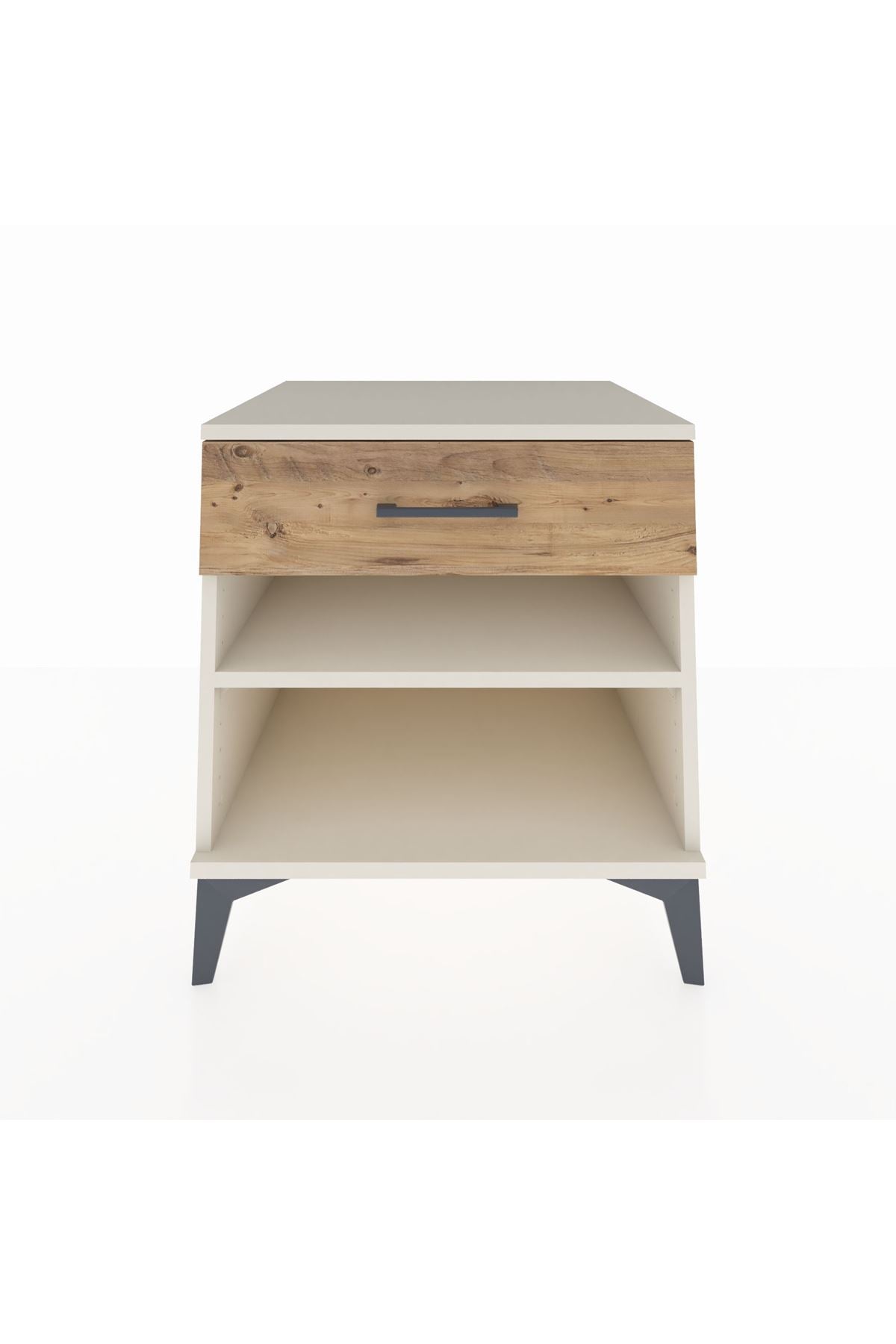 Kronos Komodin Tek Raflı Tek Çekmeceli 60x59x64 Aytaşı-Çam