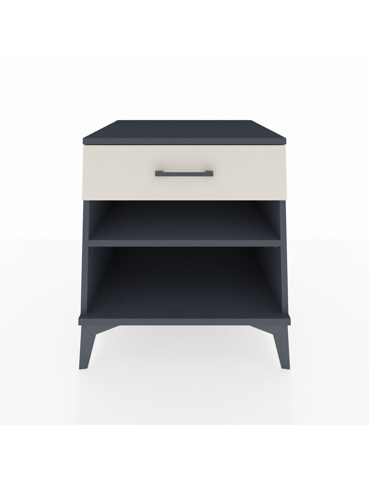 Kronos Komodin Tek Raflı Tek Çekmeceli 60x59x64 Antrasit-Aytaşı