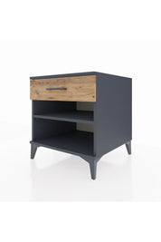 Kronos Komodin Tek Raflı Tek Çekmeceli 60x59x64 Antrasit-Çam