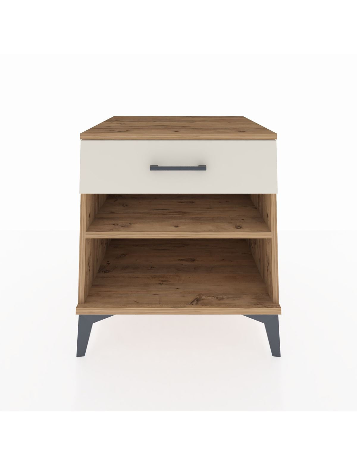 Kronos Komodin Tek Raflı Tek Çekmeceli 60x59x64 Çam-Aytaşı