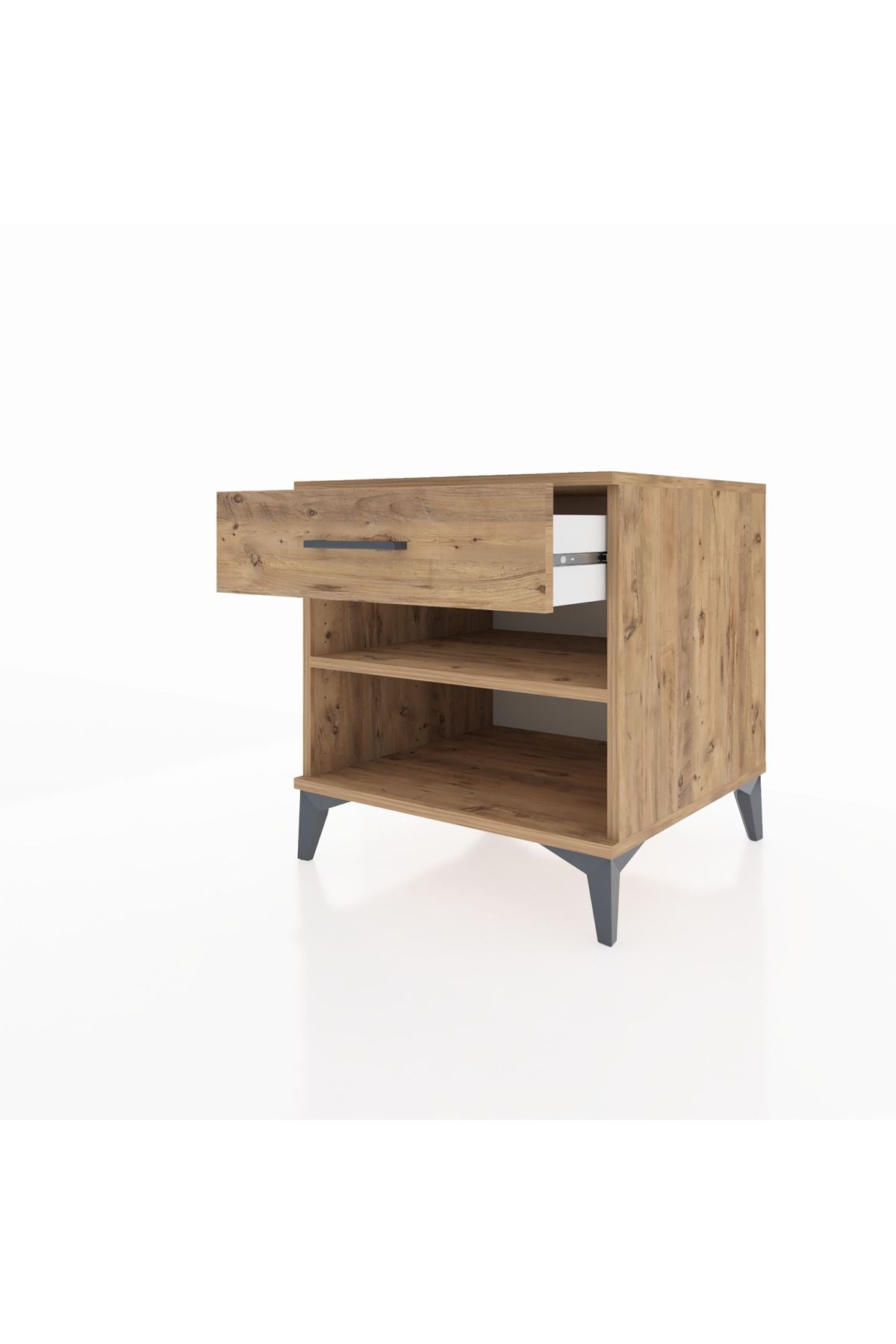 Kronos Komodin Tek Raflı Tek Çekmeceli 60x59x64 - S78M003V9C