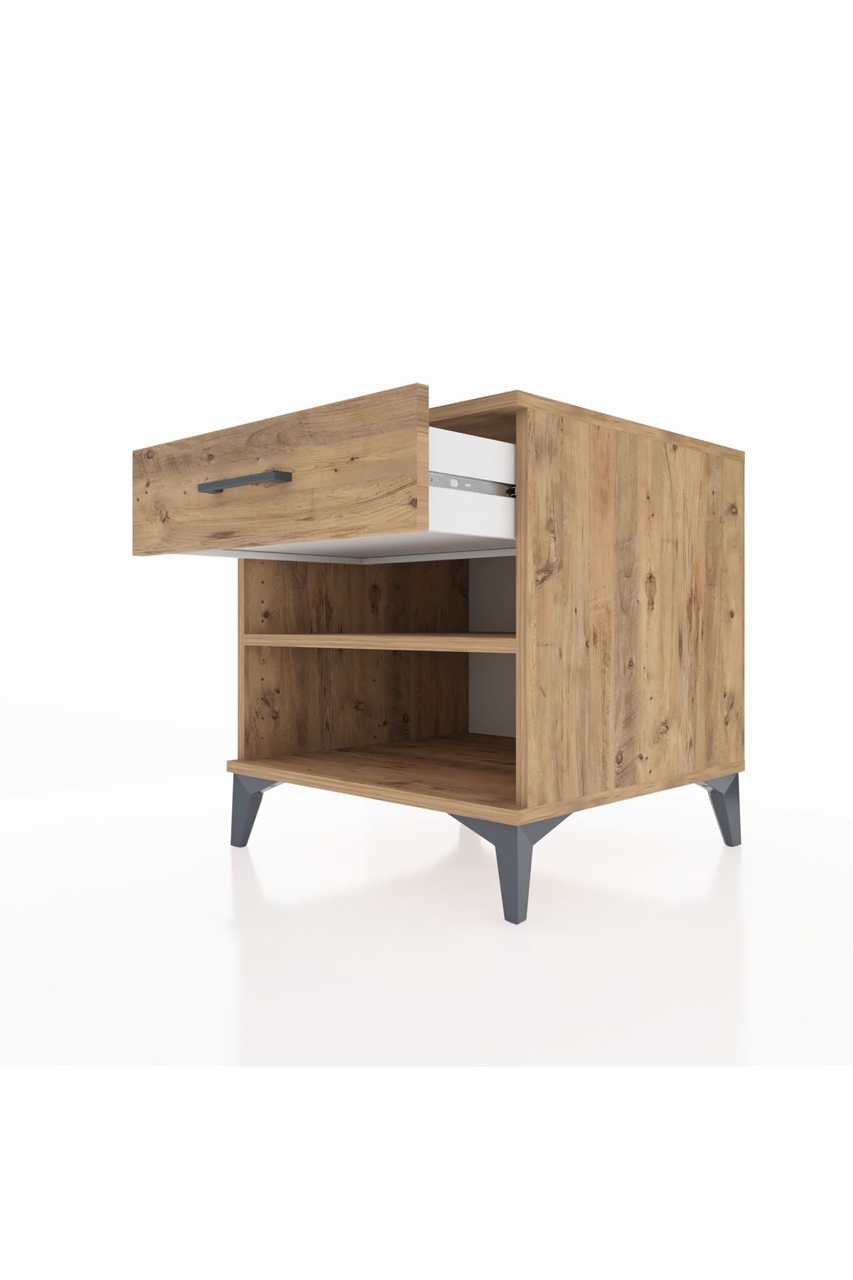 Kronos Komodin Tek Raflı Tek Çekmeceli 60x59x64 - S78M003V9C