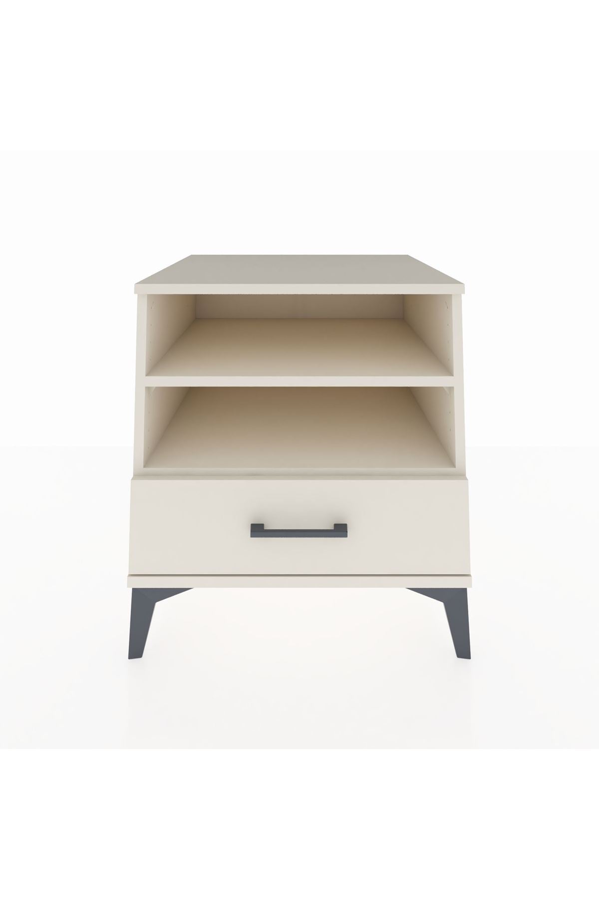 Kronos Komodin 2 Raflı Tek Çekmeceli 60x59x64 Aytaşı-Aytaşı