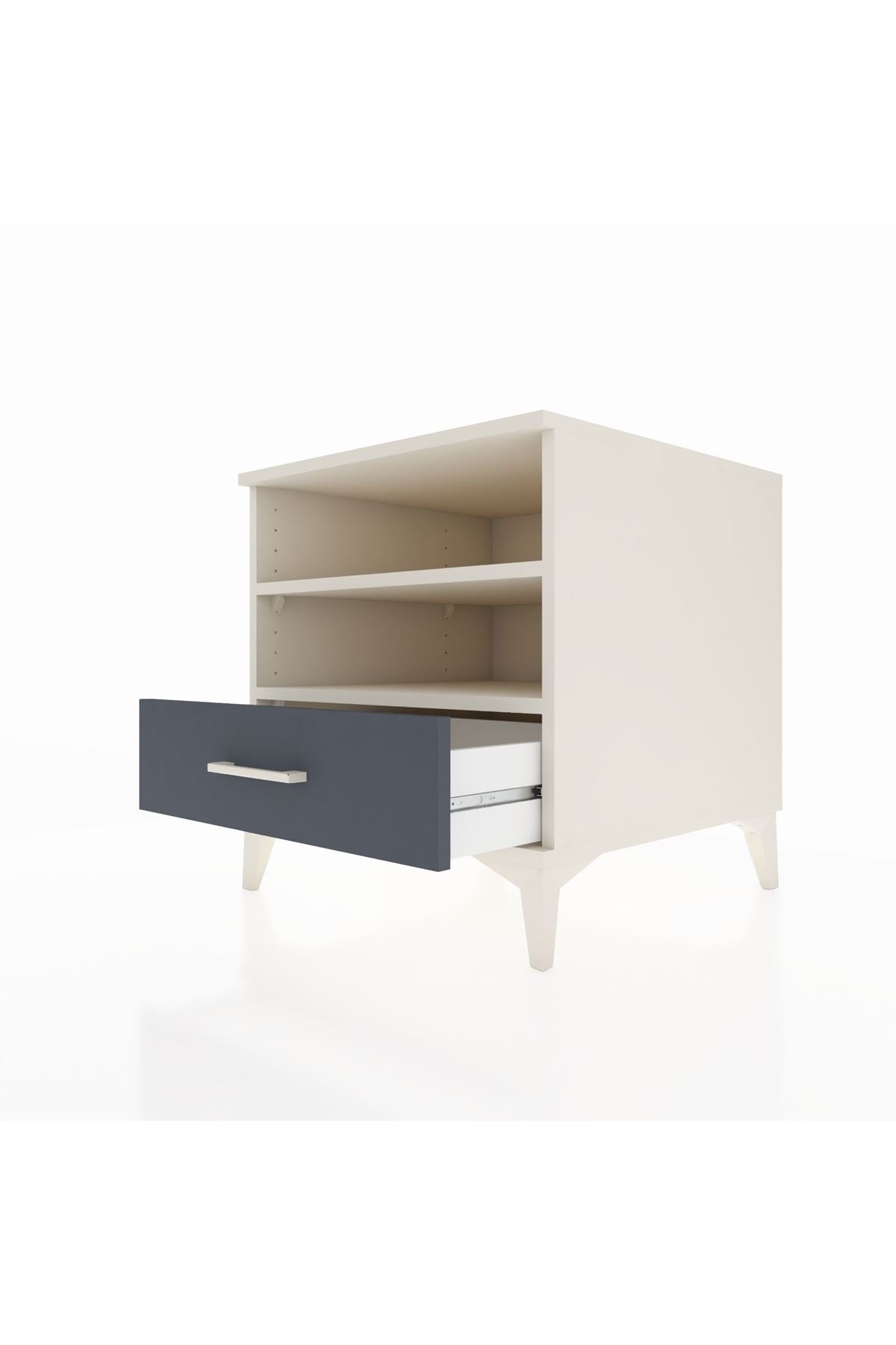 Kronos Komodin 2 Raflı Tek Çekmeceli 60x59x64 - S78M004V2C