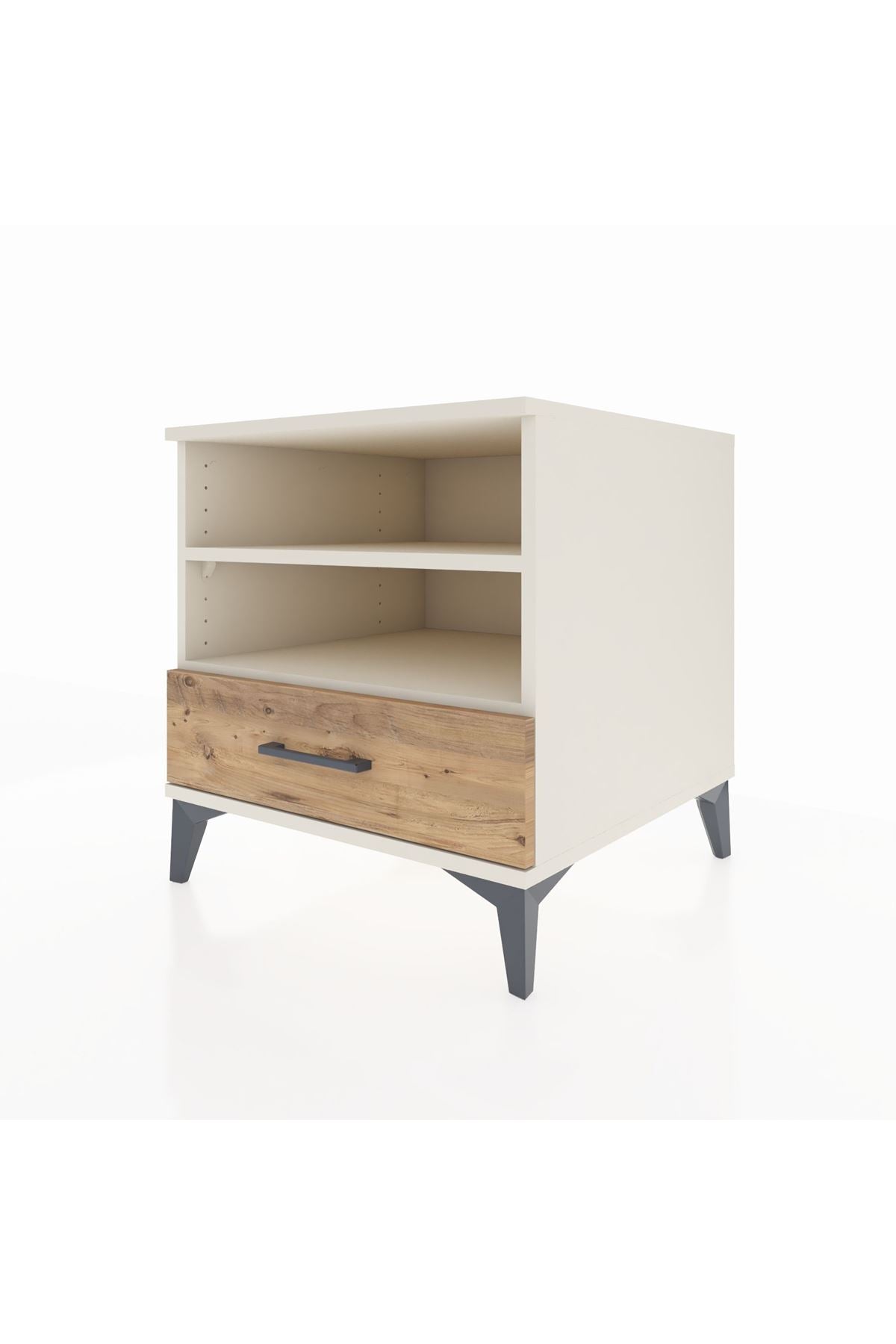 Kronos Komodin 2 Raflı Tek Çekmeceli 60x59x64 Aytaşı-Çam