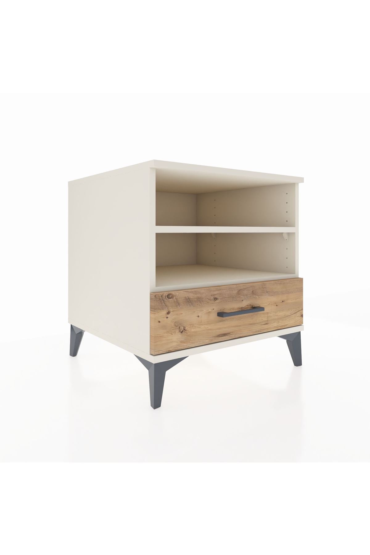 Kronos Komodin 2 Raflı Tek Çekmeceli 60x59x64 Aytaşı-Çam