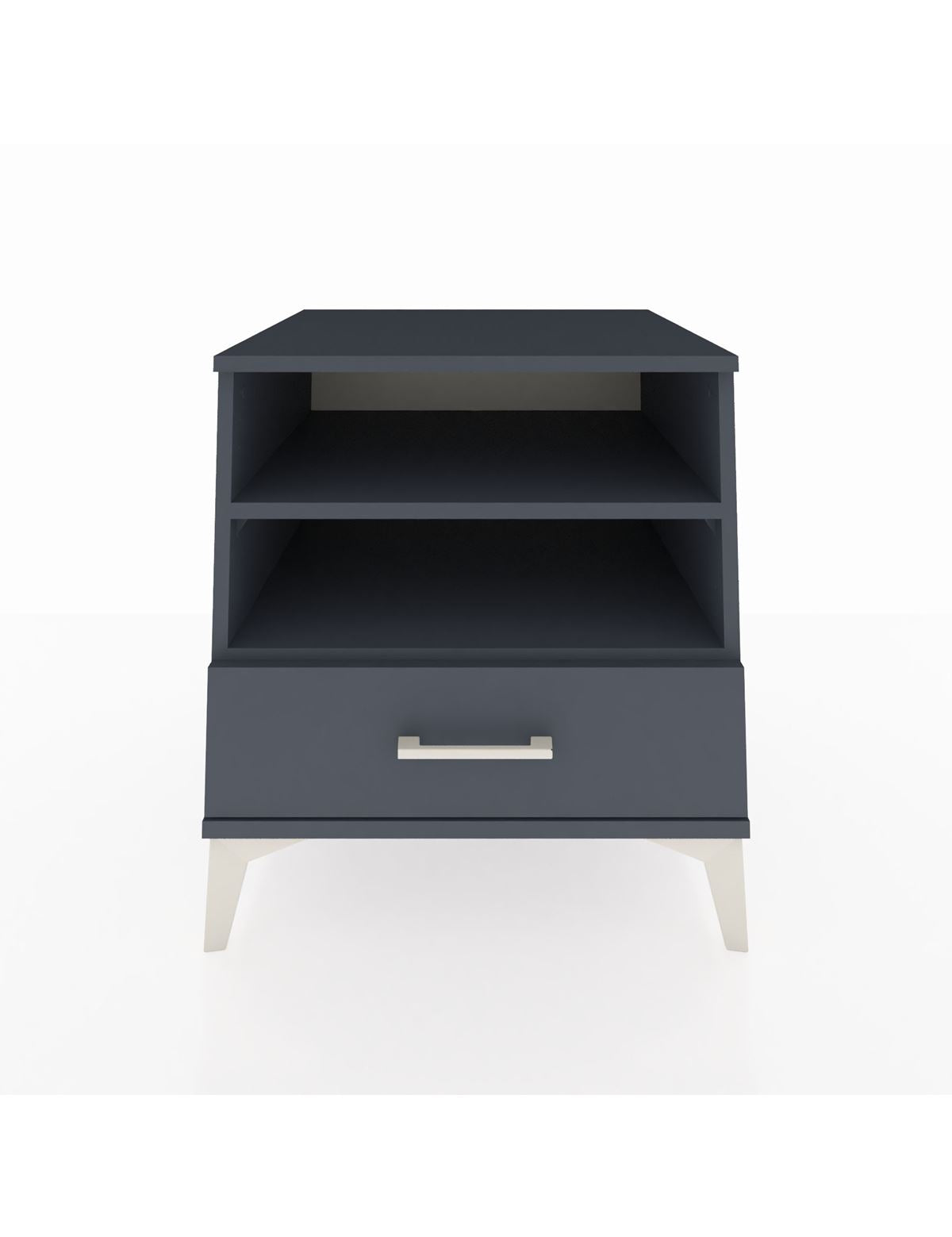 Kronos Komodin 2 Raflı Tek Çekmeceli 60x59x64 Antrasit-Antrasit