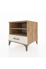 Kronos Komodin 2 Raflı Tek Çekmeceli 60x59x64 Çam-Aytaşı