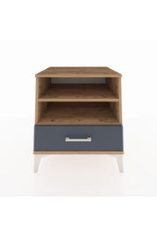 Kronos Komodin 2 Raflı Tek Çekmeceli 60x59x64 Çam-Antrasit