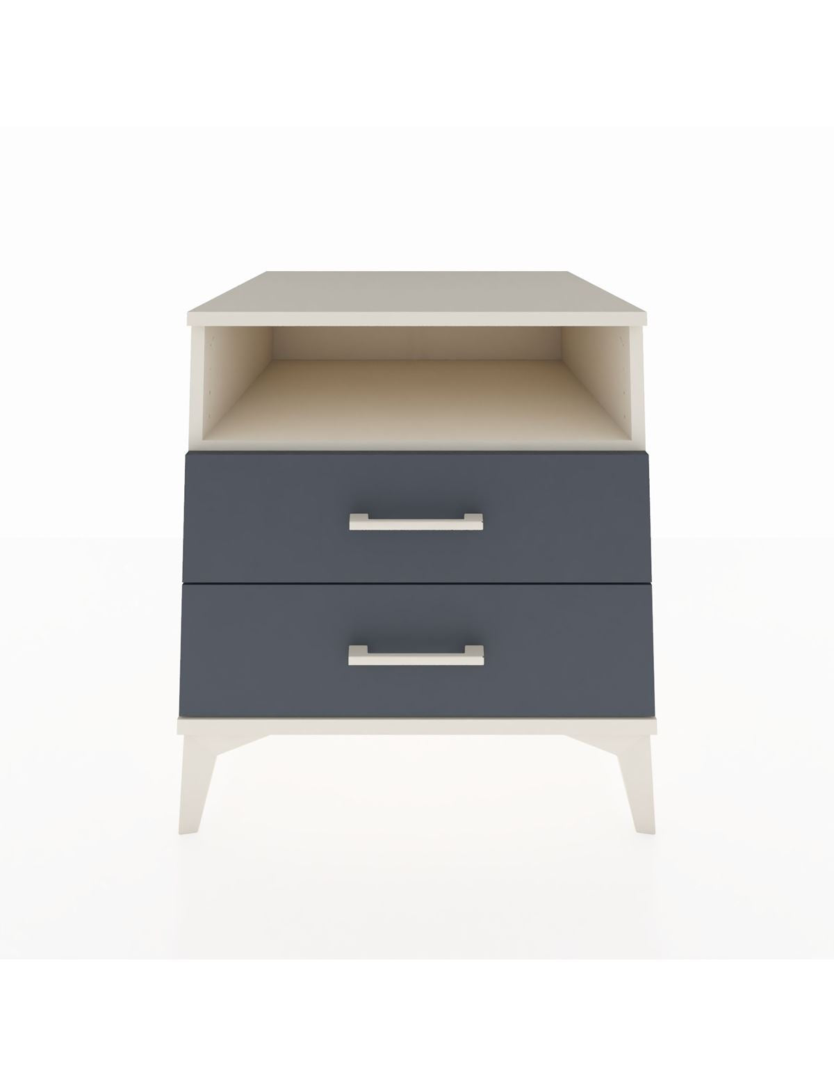 Kronos Komodin Tek Raflı 2 Çekmeceli 60x59x64 Aytaşı-Antrasit