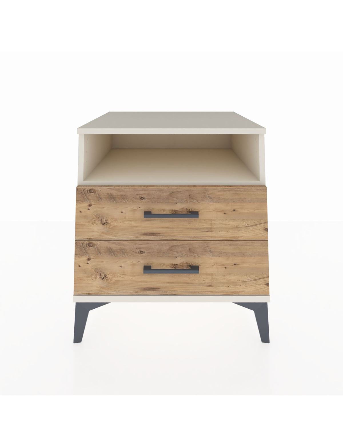 Kronos Komodin Tek Raflı 2 Çekmeceli 60x59x64 Aytaşı-Çam