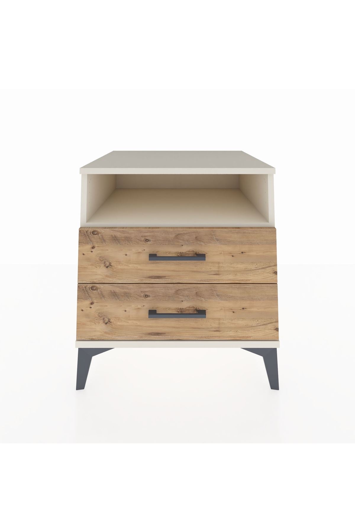 Kronos Komodin Tek Raflı 2 Çekmeceli 60x59x64 Aytaşı-Çam