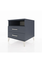 Kronos Komodin Tek Raflı 2 Çekmeceli 60x59x64 Antrasit-Antrasit